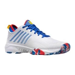 K-Swiss Hypercourt Supreme Men's Tennis Shoe (White/Classic Blue/Berry Red) -Boutique Ball Sports Store 06615 166.01