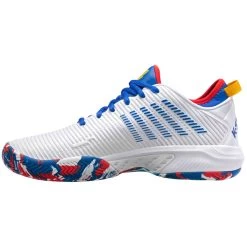 K-Swiss Hypercourt Supreme Men's Tennis Shoe (White/Classic Blue/Berry Red) -Boutique Ball Sports Store 06615 166.04