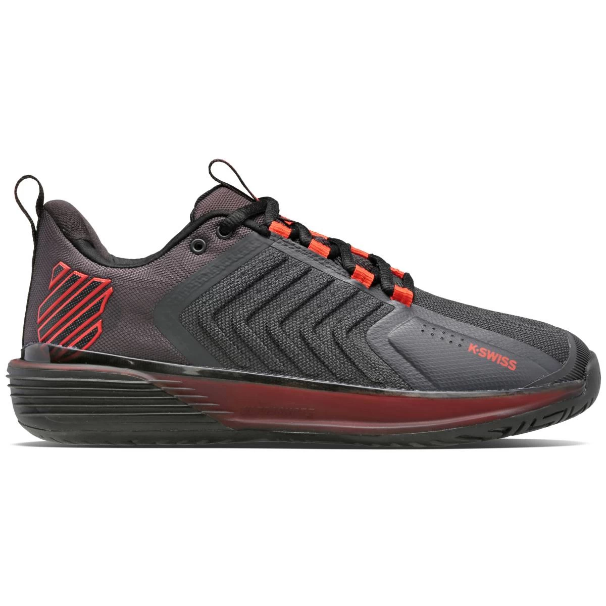 K-Swiss Ultrashot 3 Men's Tennis Shoe (Asphalt/Black/Orange) 3 K-Swiss Ultrashot 3 Men's Tennis Shoe (Asphalt/Black/Orange)