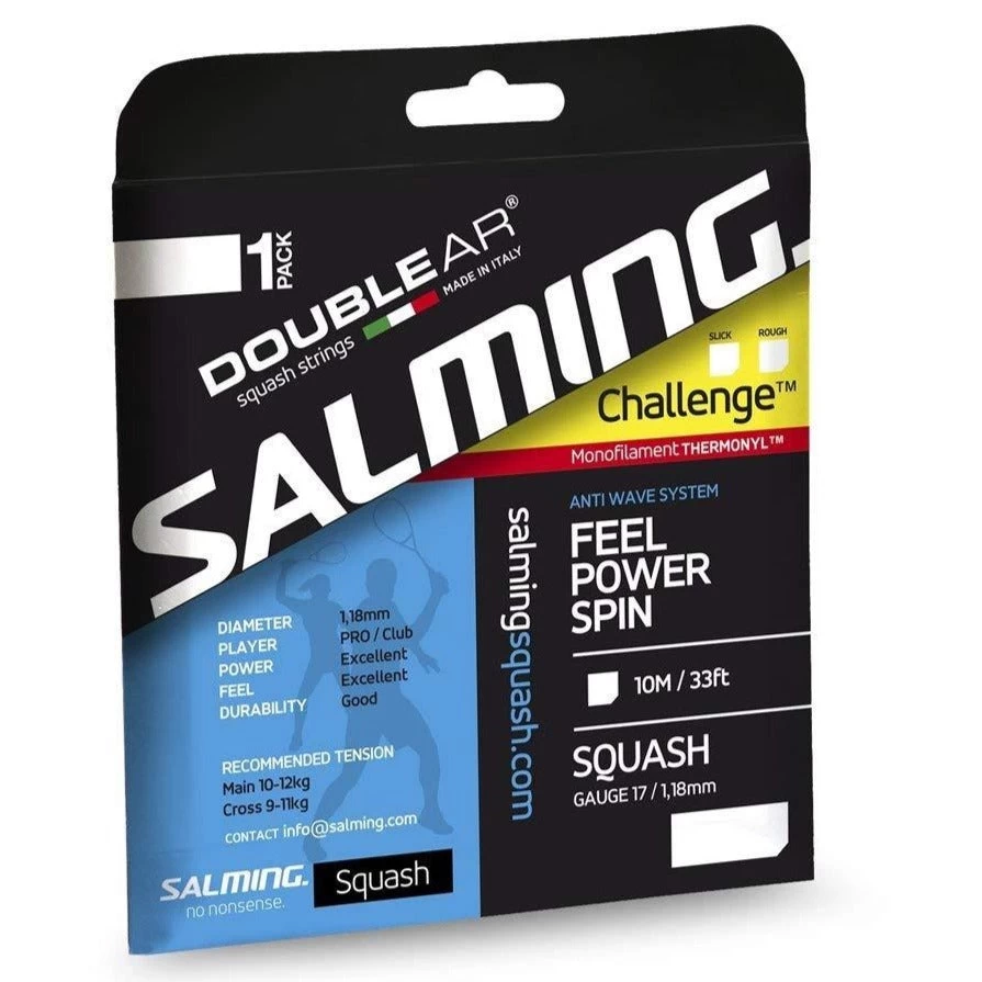 Salming Challenge Slick 17 Squash String (Red) 3 Salming Challenge Slick 17 Squash String (Red)
