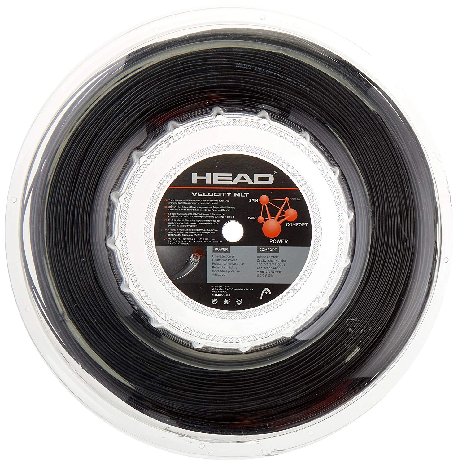 Head Velocity MLT 17/1.25 Tennis String Reel (Black) 3 Head Velocity MLT 17/1.25 Tennis String Reel (Black)