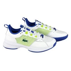 Lacoste AG-LT21 Textile Men's Tennis Shoes (White/Blue) -Boutique Ball Sports Store 44SMA0061 80 5