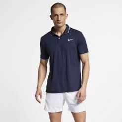 Nike Men's Court Dri-Fit Team Polo (Navy/White) -Boutique Ball Sports Store 939137 452 PHSFM001 1000