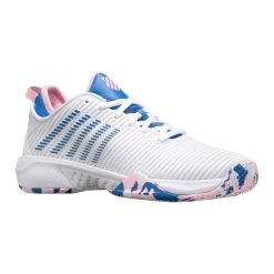 K-Swiss Hypercourt Supreme Women's Tennis Shoe (White/Star Sapphire/Orchid Pink) -Boutique Ball Sports Store 96615 969.01