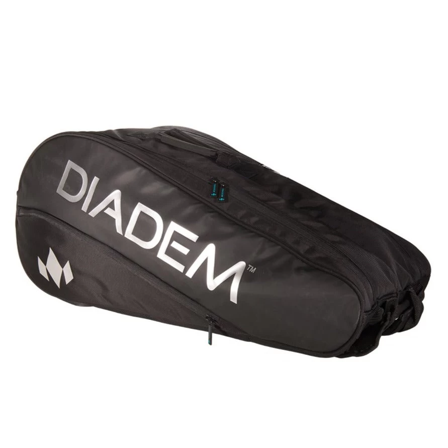 Diadem Nova Tour 9 Pack Racquet Bag (Black/Chrome) 3 Diadem Nova Tour 9 Pack Racquet Bag (Black/Chrome)