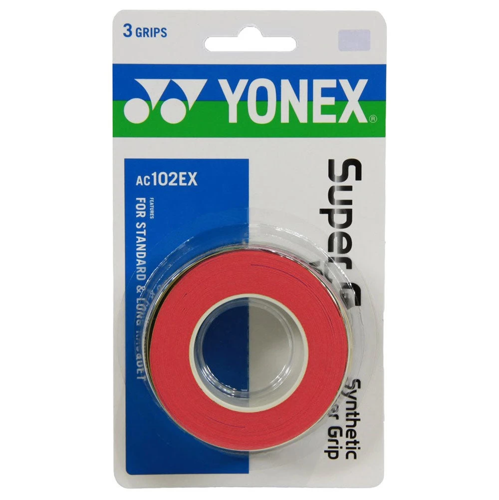 Yonex Super Grap Overgrip 3 Pack (Red) 3 Yonex Super Grap Overgrip 3 Pack (Red)