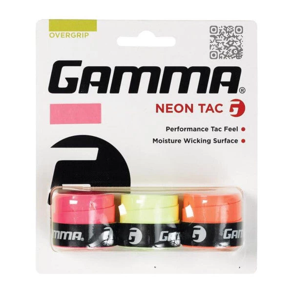 Gamma Neon Tac Overgrip 3 Pack (Pink/Yellow/Orange) 3 Gamma Neon Tac Overgrip 3 Pack (Pink/Yellow/Orange)