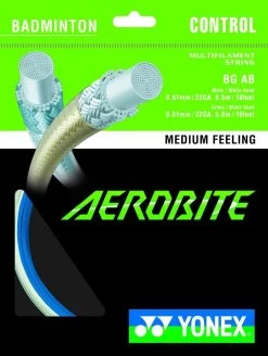 Yonex BG Aerobite Hybrid Badminton String (White/Blue)