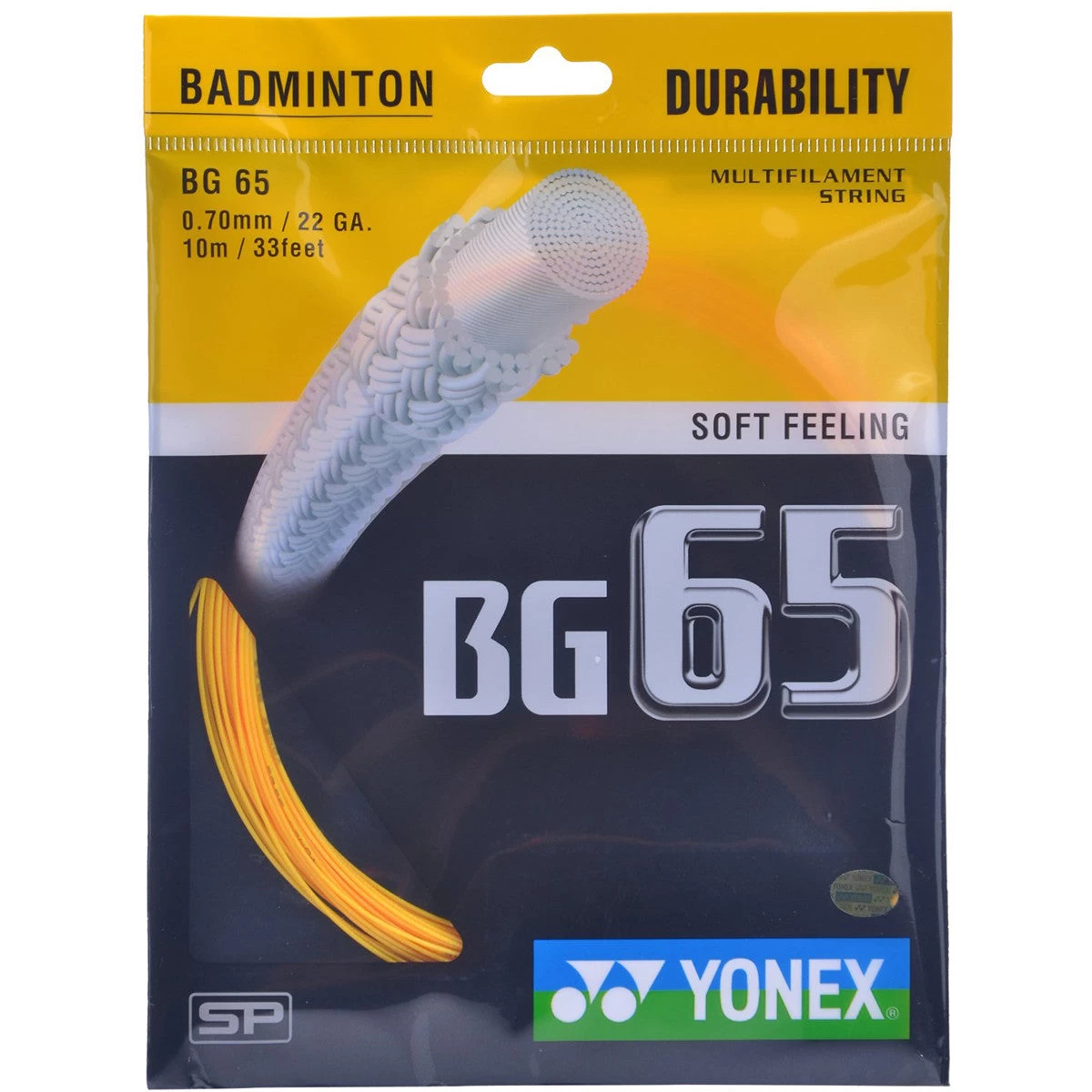 Yonex BG 65 Badminton String (Orange) 2 Yonex BG 65 Badminton String (Orange)