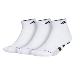 Adidas Men's Cushioned Low-Cut Socks (White)