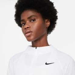 Nike Women's Victory Dri-FIT Long Sleeve Top (White/Black) 9 Nike Women's Victory Dri-FIT Long Sleeve Top (White/Black) -Boutique Ball Sports Store CV4697 100 PHSYM001 3144