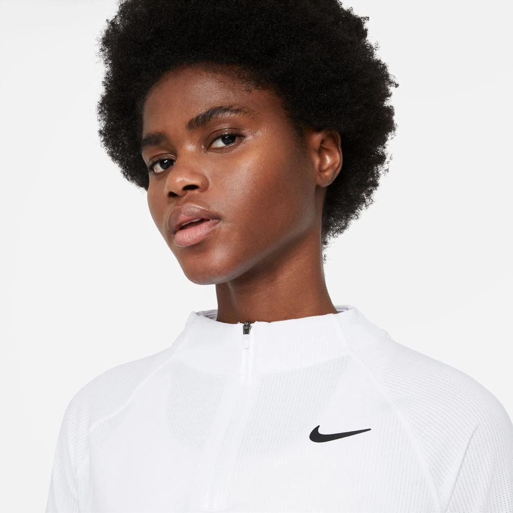 Nike Women's Victory Dri-FIT Long Sleeve Top (White/Black) 6 Nike Women's Victory Dri-FIT Long Sleeve Top (White/Black) - Image 4