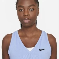 Nike Women's Dri-FIT Victory Tank (Aluminum/Black) -Boutique Ball Sports Store CV4784 468 PHSYM001 3144