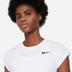 Nike Women's Dri-FIT Victory Top (White/Black) -Boutique Ball Sports Store CV4790 100 PHSYM001 3144