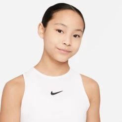 Nike Girls' Dri-FIT Victory Tank (White/Black) -Boutique Ball Sports Store CV7573 100 PHSYM001 3144