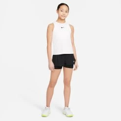 Nike Girls' Dri-FIT Victory Tank (White/Black) -Boutique Ball Sports Store CV7573 100 PHSYM003 3144