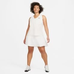 Nike Women's Dri-FIT Club Tennis Skirt (White/Black) -Boutique Ball Sports Store DB5935 100 PHSYM005 3144