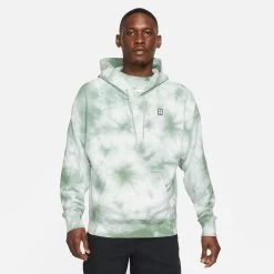 Nike Men's Fleece Tie-Dye Heritage Tennis Hoodie (White/Steam)
