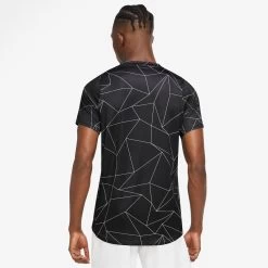 Nike Men's Dri-FIT Advantage Print Top (Black/White) -Boutique Ball Sports Store DD8313 010 PHSBM001 3144
