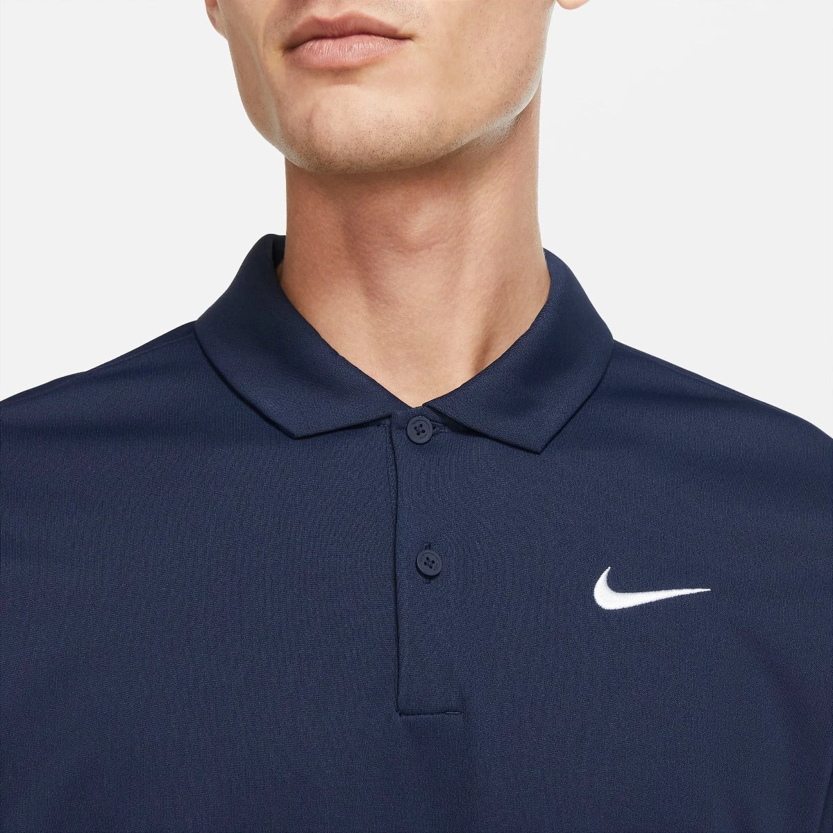 Nike Men's Dri-FIT Victory Solid Polo (Obsidian/White) 5 Nike Men's Dri-FIT Victory Solid Polo (Obsidian/White) - Image 3