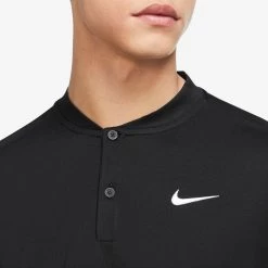 Nike Men's Dri-FIT Victory Blade Solid Polo (Black/White) -Boutique Ball Sports Store DJ4167 010 PHSYM001 3144