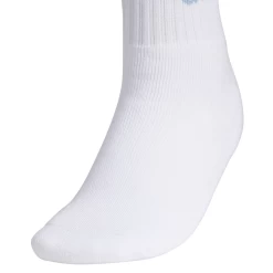 Adidas Women's Sport Stripe High Quarter Socks (White) 8 Adidas Women's Sport Stripe High Quarter Socks (White) -Boutique Ball Sports Store EX6589 HDW photo detail 2 white