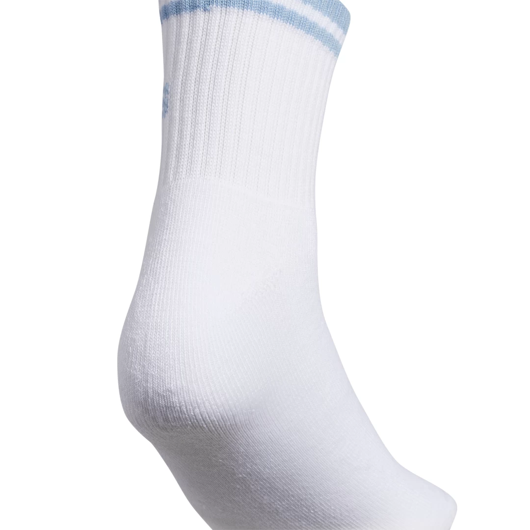 Adidas Women's Sport Stripe High Quarter Socks (White) 6 Adidas Women's Sport Stripe High Quarter Socks (White) - Image 4
