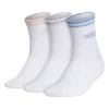 Adidas Women's Sport Stripe High Quarter Socks (White) -Boutique Ball Sports Store EX6589 HDW photo side center white