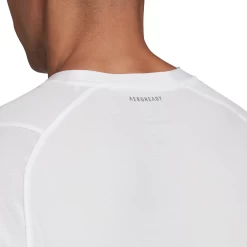 Adidas Men's Freelift AeroReady Top (White) -Boutique Ball Sports Store FP7969 APP on model detail 3 white