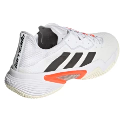 Adidas Barricade Tokyo Men's Tennis Shoe (White/Black/Solar Red) -Boutique Ball Sports Store FZ3935 FTW photo back lateral top white