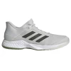 Adidas Adizero Club Junior Tennis Shoe (Grey/White/Green) -Boutique Ball Sports Store G26566 FTW photo side lateral center white