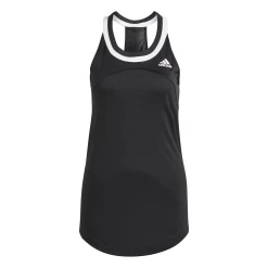 Adidas Women's Club Tank Top (Black/White) -Boutique Ball Sports Store GH7235 APP photo front white