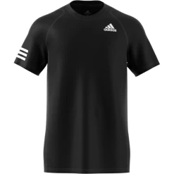 Adidas Men's 3 Stripes Club Top (Black) -Boutique Ball Sports Store GL5403 APP virtual front white