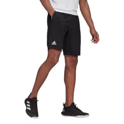 Adidas Men's Club Stretch Woven 7-Inch Shorts (Black/White)