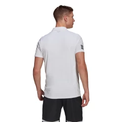 Adidas Men's Club 3 Stripes Polo (White/Black) 13 Adidas Men's Club 3 Stripes Polo (White/Black) -Boutique Ball Sports Store GL5416 APP on model back white