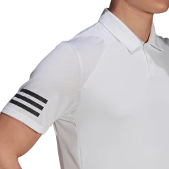 Adidas Men's Club 3 Stripes Polo (White/Black) 15 Adidas Men's Club 3 Stripes Polo (White/Black) -Boutique Ball Sports Store GL5416 APP on model detail 1 white