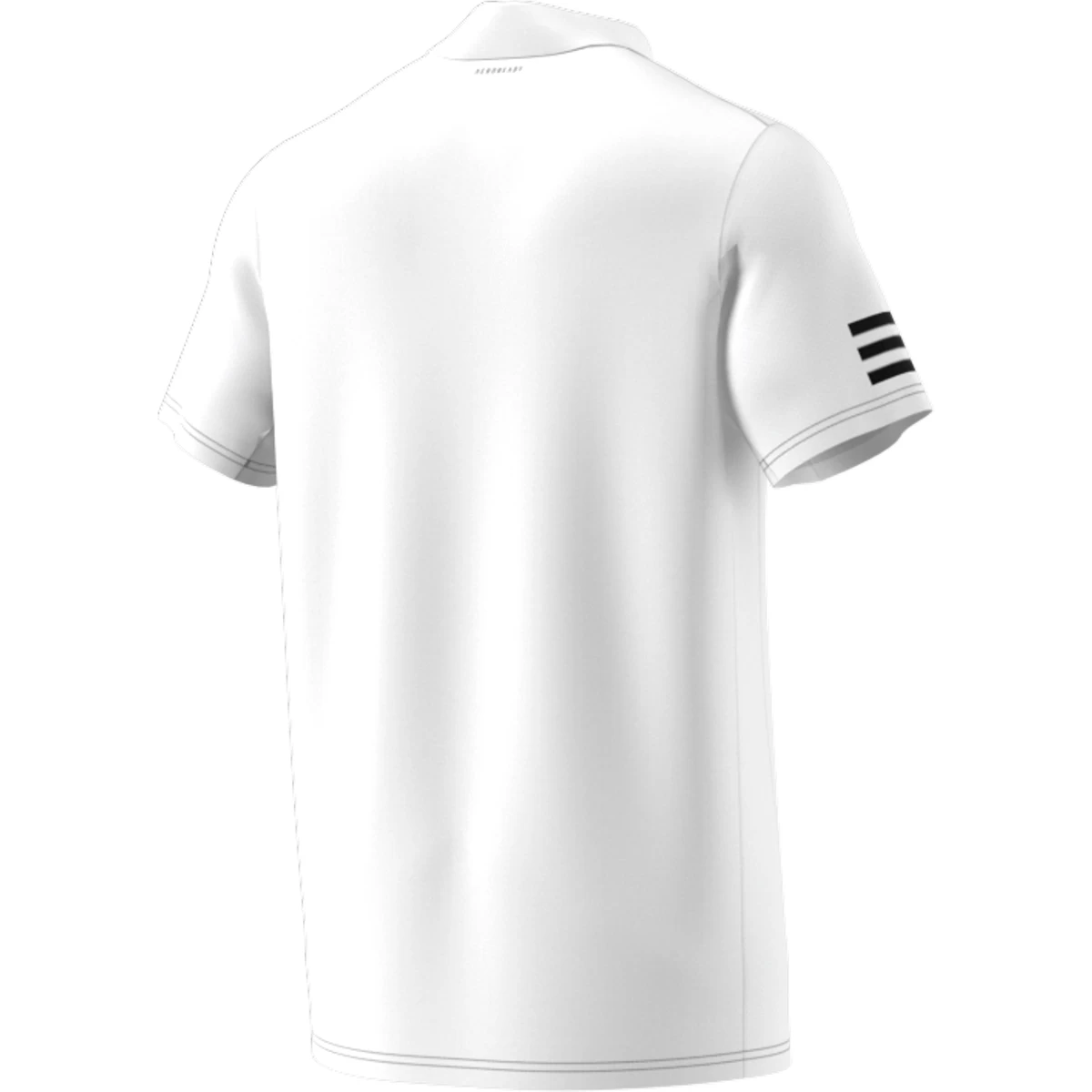 Adidas Men's Club 3 Stripes Polo (White/Black) 11 Adidas Men's Club 3 Stripes Polo (White/Black) - Image 9