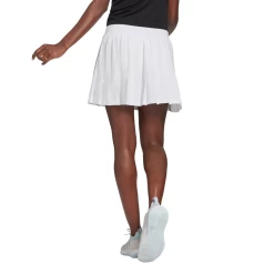 Adidas Women's Club Pleated Skirt (White/Grey) -Boutique Ball Sports Store GL5469 APP on model back white