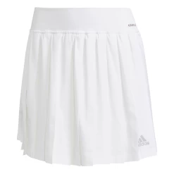 Adidas Women's Club Pleated Skirt (White/Grey) -Boutique Ball Sports Store GL5469 APP photo front white