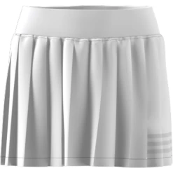 Adidas Women's Club Pleated Skirt (White/Grey) -Boutique Ball Sports Store GL5469 APP virtual front white