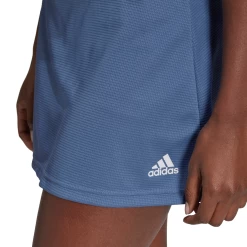 Adidas Women's Club Skirt (Crew Blue/White) -Boutique Ball Sports Store GL5495 APP on model detail 1 white