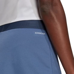 Adidas Women's Club Skirt (Crew Blue/White) -Boutique Ball Sports Store GL5495 APP on model detail 2 white