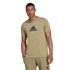 Adidas Men's Tennis Graphic Tee Top (Orbit Green) -Boutique Ball Sports Store GU8862 APP on model standard white