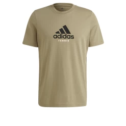 Adidas Men's Tennis Graphic Tee Top (Orbit Green) -Boutique Ball Sports Store GU8862 APP photo front center white
