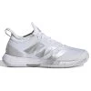 Adidas Adizero Ubersonic 4 Women's Tennis Shoe (White/Silver/Grey) -Boutique Ball Sports Store GW2513 1 FOOTWEAR Photography SideLateralCenterView white