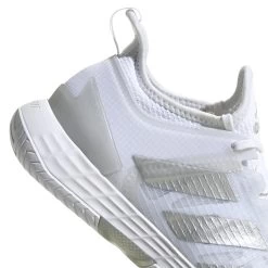 Adidas Adizero Ubersonic 4 Women's Tennis Shoe (White/Silver/Grey) -Boutique Ball Sports Store GW2513 8 FOOTWEAR Photography DetailView1 white