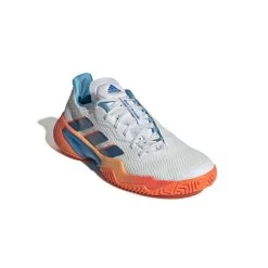 Adidas Barricade Men's Tennis Shoe (Blue/White/Orange) -Boutique Ball Sports Store GW2963 6 FOOTWEAR Photography FrontLateralTopView white
