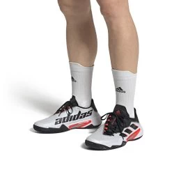 Adidas Barricade Men's Tennis Shoe -Boutique Ball Sports Store GW2964 11 FOOTWEAR OnModel FrontView white