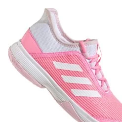 Adidas Adizero Club Junior Tennis Shoe (Pink/White) 11 Adidas Adizero Club Junior Tennis Shoe (Pink/White) -Boutique Ball Sports Store GX1855 9 FOOTWEAR Photography DetailView2 white