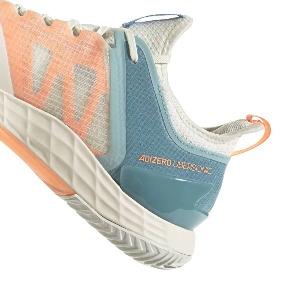 Adidas Adizero Ubersonic 4 Parley Men's Tennis Shoes (White/Beam Orange) 10 Adidas Adizero Ubersonic 4 Parley Men's Tennis Shoes (White/Beam Orange) - Image 8